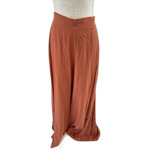 Rewash Womens XL Rust Palazzo Pants 100% Rayon Elastic Waistband